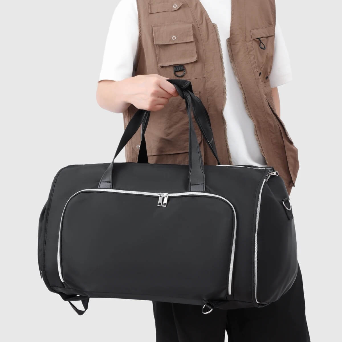 Ultimate 3-in-1 Travel Duffel bag - 50L — Keeps Clothes Wrinkle-Free + Waterproof Storage - Never Pay Overweight Baggage Fees Again